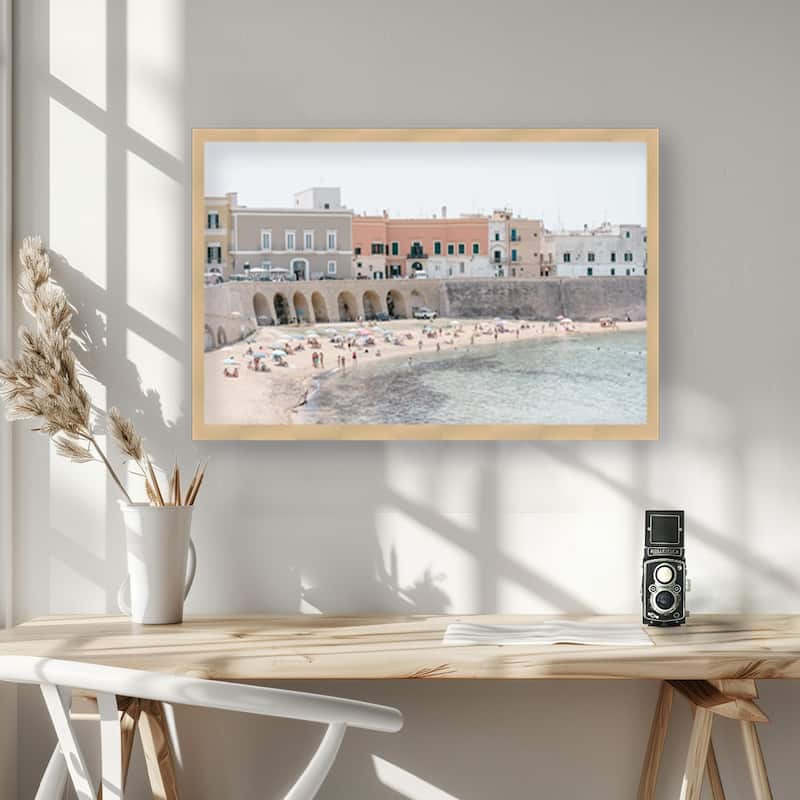 "Beach Gallipoli Italy" Framed Textured Wall Art