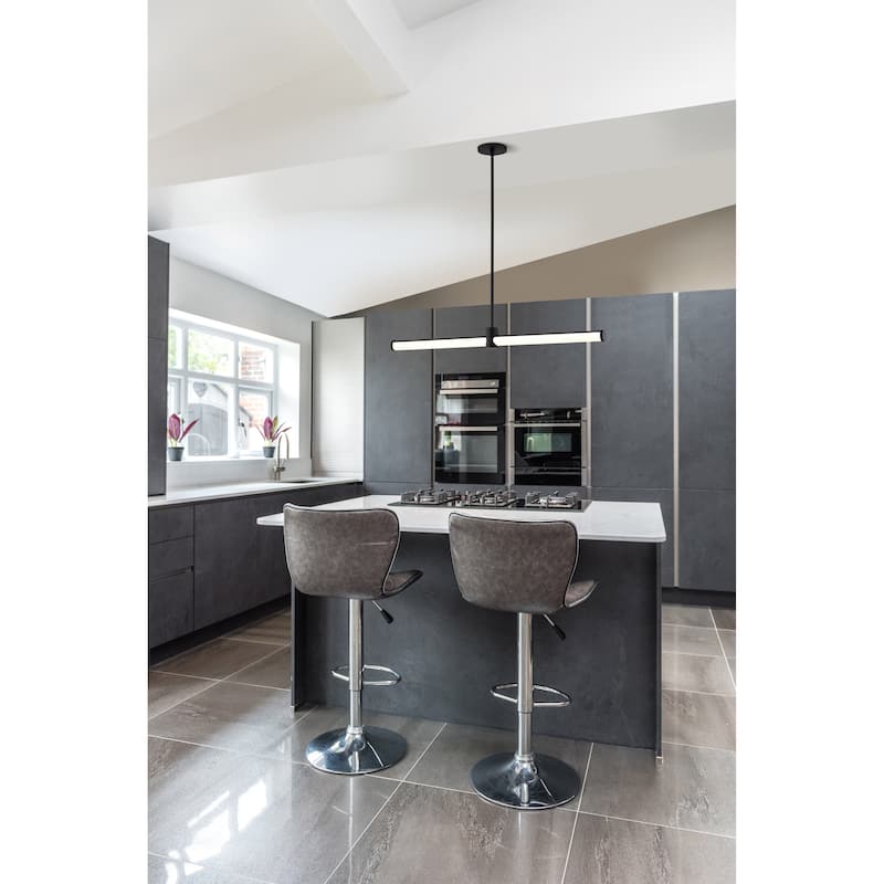 Bowman 36 Inch LED Island Pendant Matte Black Acrylic Lens - Matte Black