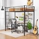 preview thumbnail 7 of 10, Costway Twin Size Loft Bed Heavy Duty Metal Loft Bed Frame with Safety