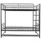 preview thumbnail 32 of 43, Metal Bunk Bed, Divided Into 2 Beds, Bed Bottom with Storage Shelf, Guardrails Metal Bed Frame