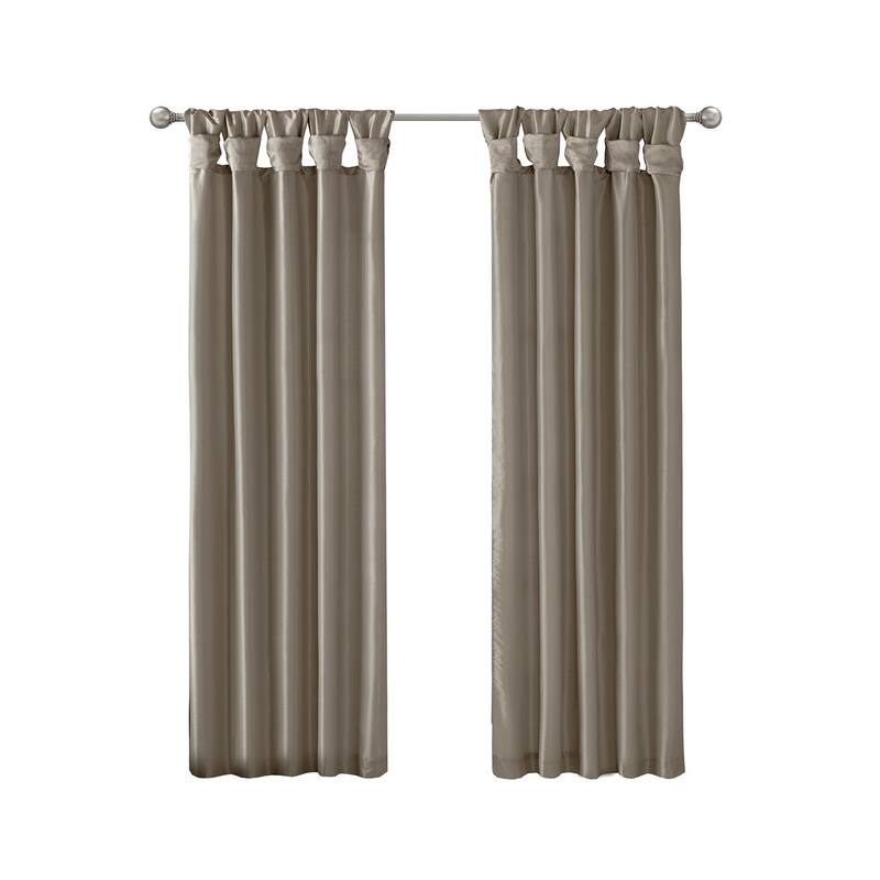Twist Tab Lined Window Curtain Panel 50x108"
