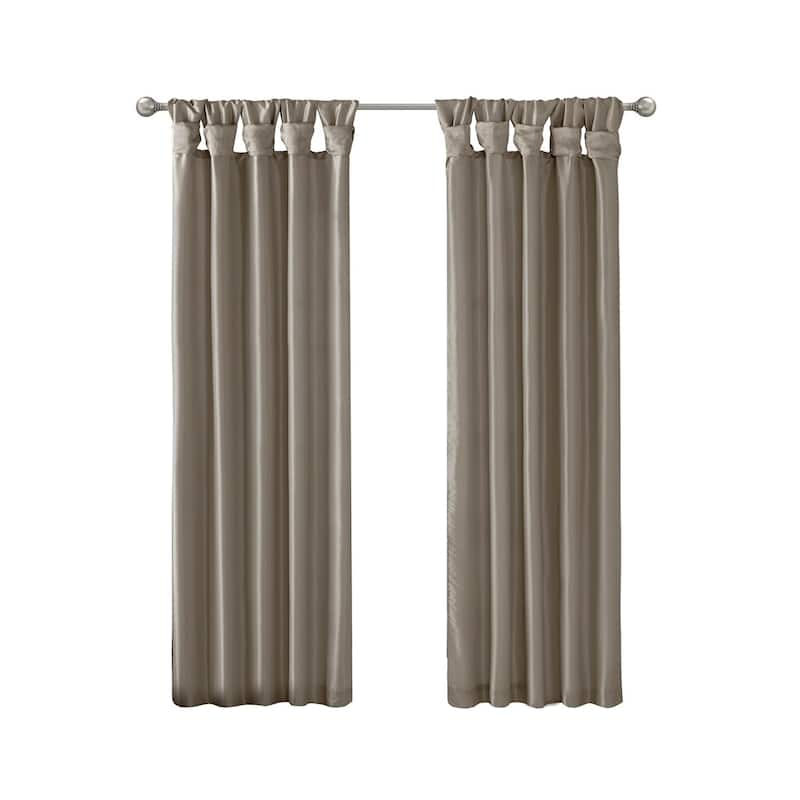 Twist Tab Lined Window Curtain Panel 50x120"