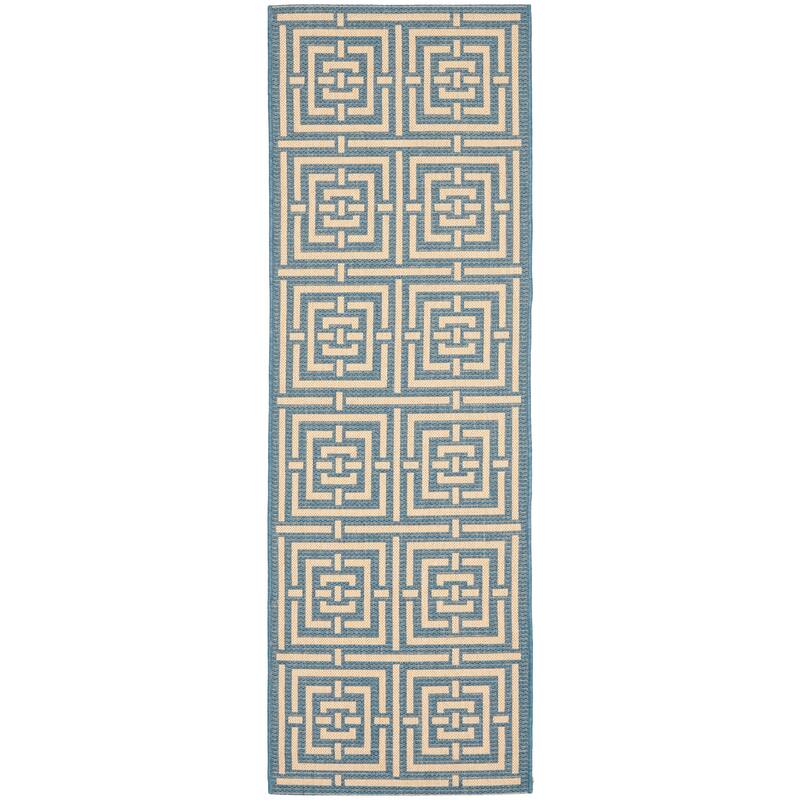 SAFAVIEH Courtyard Ginger Indoor/ Outdoor Waterproof Patio Backyard Rug
