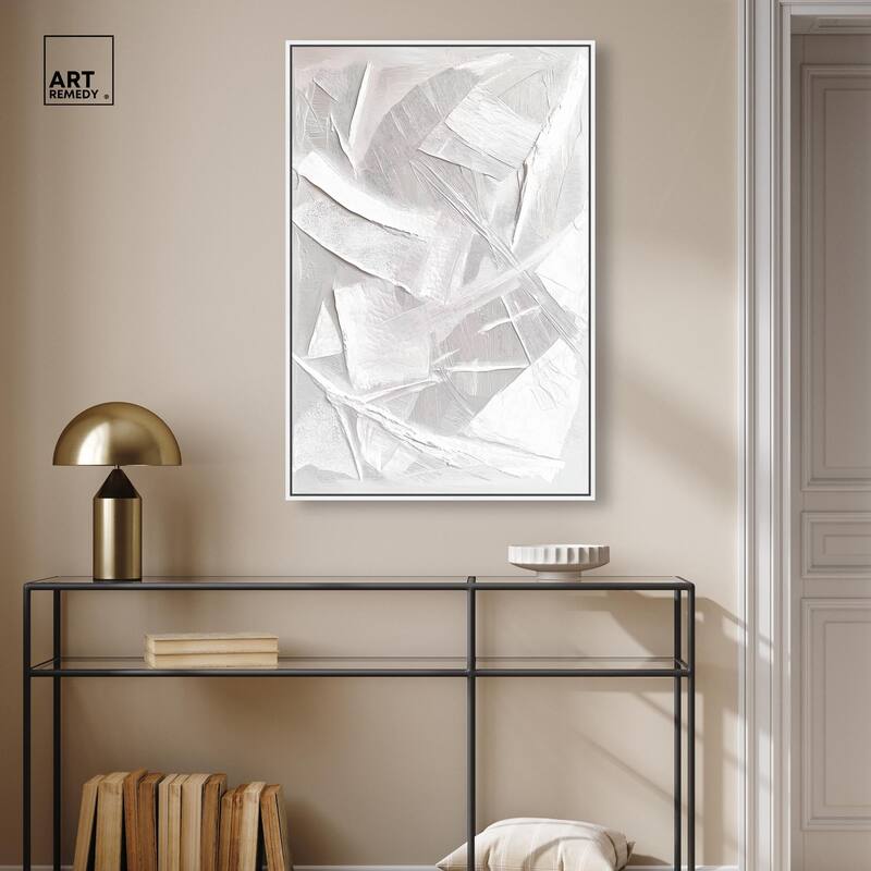 Thick White Texture II Canvas by Art Remedy