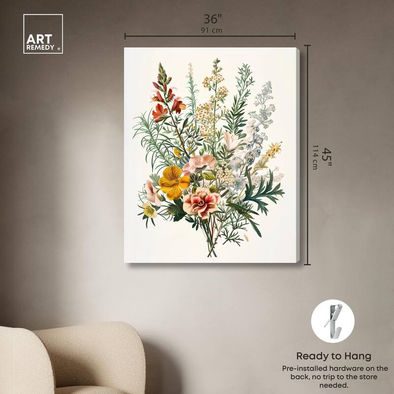 Quaint Bouquet Canvas by Art Remedy, Gallery Wrapped