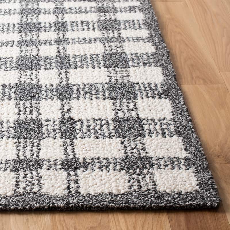 SAFAVIEH Handmade Abstract Zilia Checkered Wool Rug
