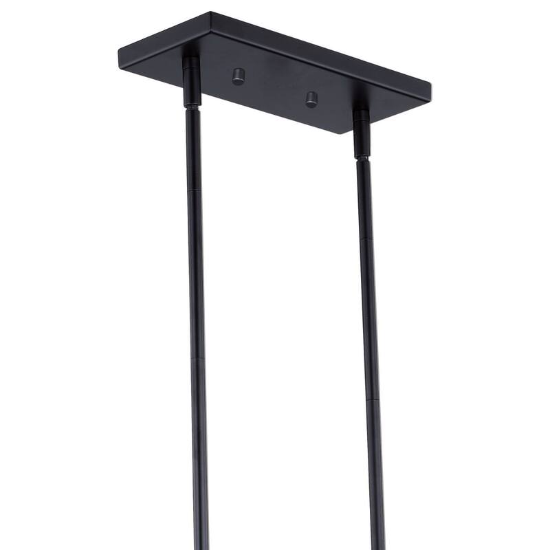 5 Light Linear Chandelier with Modern Industrial Frame for Dining Room, Kitchen Island, or Office Lighting - 47.2