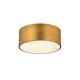 preview thumbnail 4 of 3, Harley 2 Light Flush Mount - Rubbed Brass