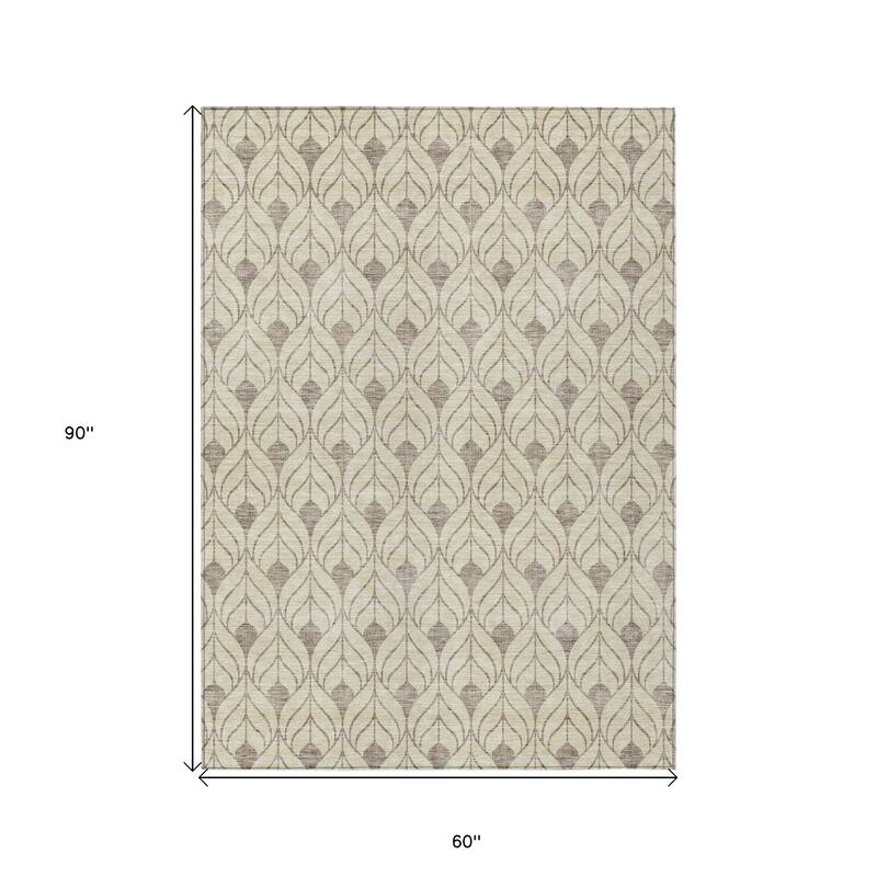 HomeRoots Geometric Transitional Rectangle Outdoor Rug