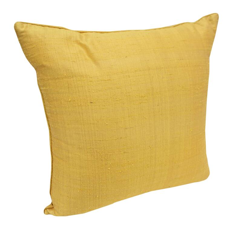 Home&Manor Jahrom Dupioni Silk Pillow 18"