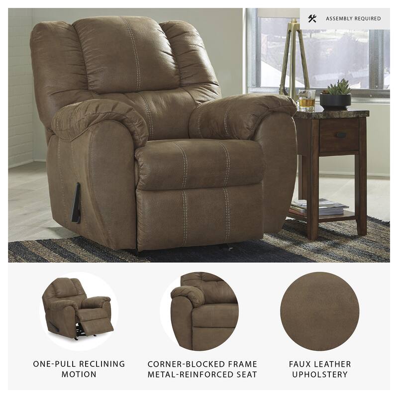 McGann Contemporary Rocker Recliner Brown