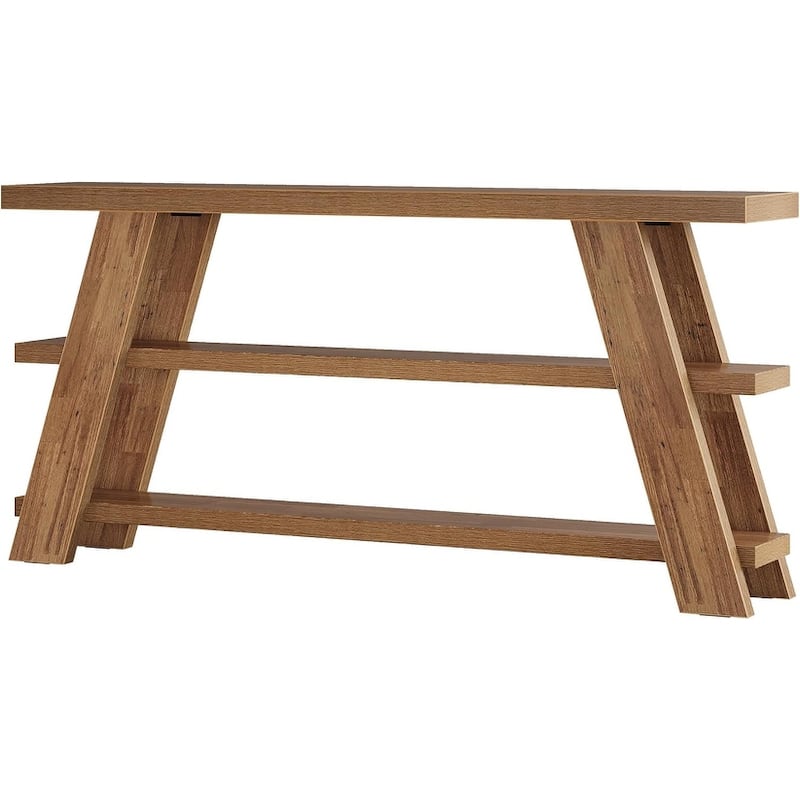3-Tier Extra Long Console Table, 70.9" Sofa Table Behind The Couch, Farmhouse Entry Foyer Table