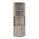 preview thumbnail 34 of 40, TUHOME Syrah Corner Bar Cabinet with 2-Doors and 8 Cubbies - N/A