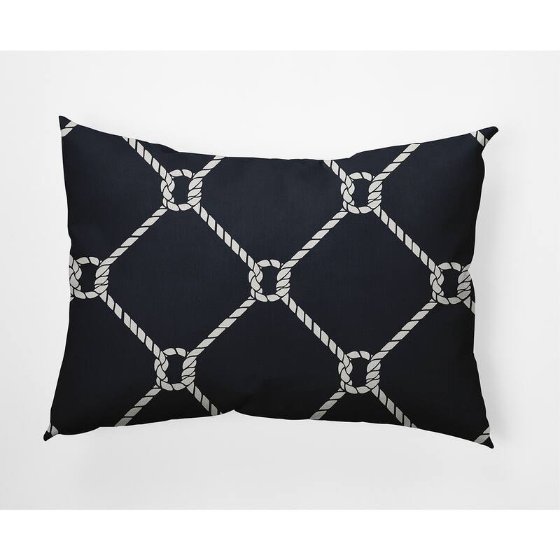 Ahoy Nautical Decorative Indoor Pillow - Shark Blue - 14" x 20"