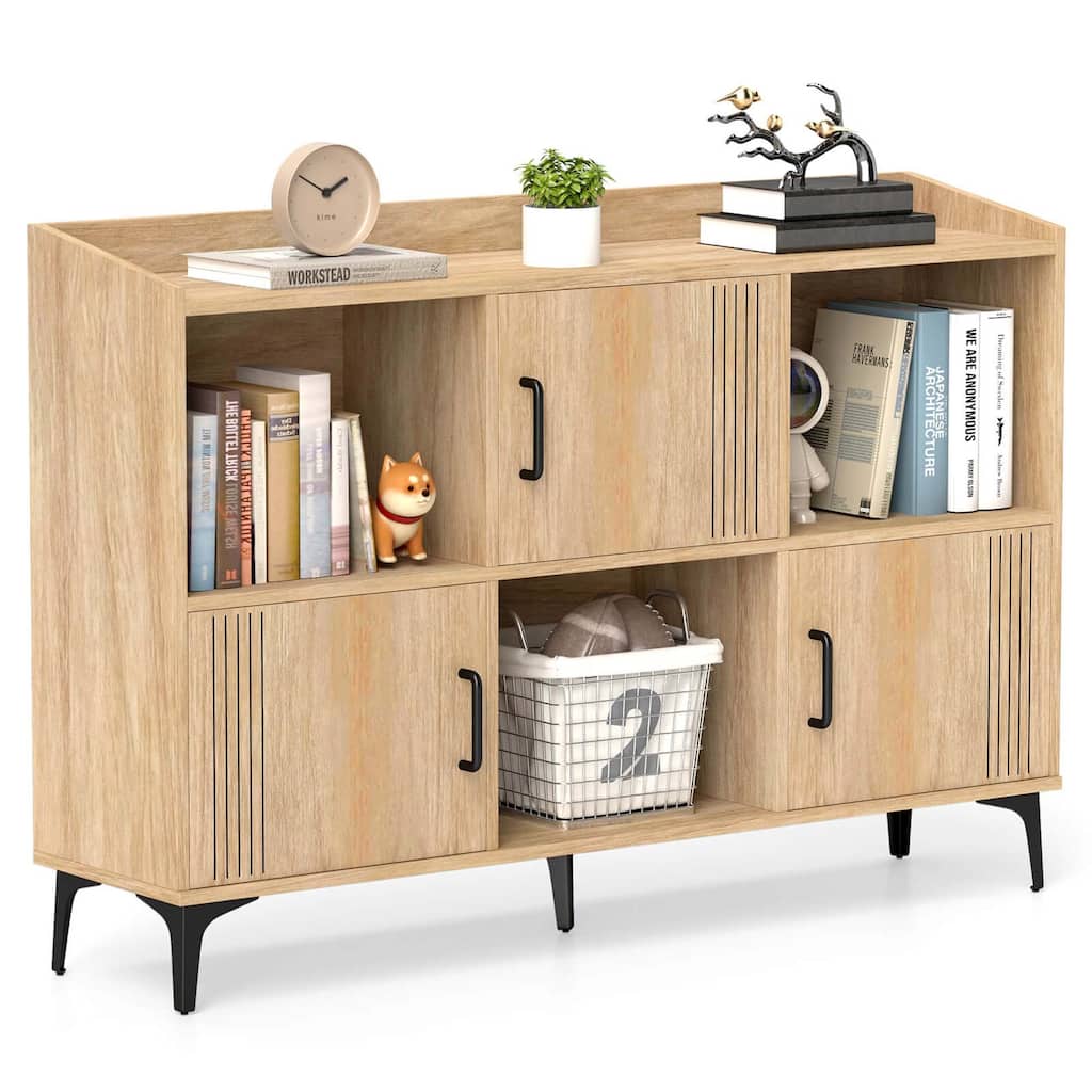 Costway 47" Wide Storage Cabinet Home Large Bookcase with 3 Door - See Details