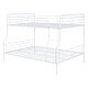 preview thumbnail 6 of 9, Contemporary & Simple Style Full XL over Queen Metal Bunk Bed, White