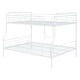preview thumbnail 7 of 20, Full XL Over Queen Metal Bunk Bed with Ladder & High Guardrail, Heavy-Duty Metal Bunk Bed Dormitory Apartment Iron Frame Bed