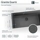 preview thumbnail 3 of 16, Single Bowl Undermount Granite Quartz Kitchen Sink with Grid and Matching Colored Strainer