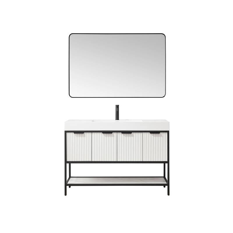 Marcilla 48 in. Single Sink Bath Vanity with Stone Sink Top