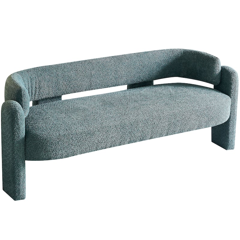Stylish Boucle Sofa with High-Density Foam & Easy Assembly - 700 lbs Capacity