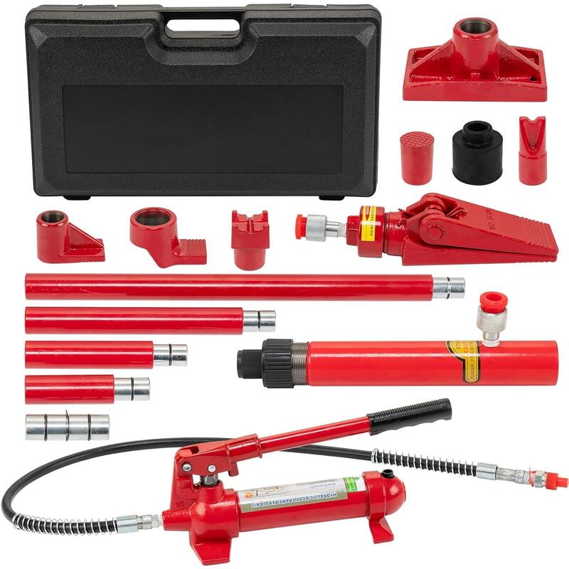 Power Hydraulic Jack Kit, Auto Body Frame Repair Kit, Storage Case, Large Capacity