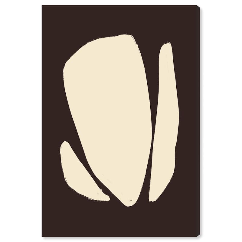 Wynwood Studio Canvas Abstract Petals Minimalist Black and Light Yellow Modern & Contemporary Wall Art Canvas Print