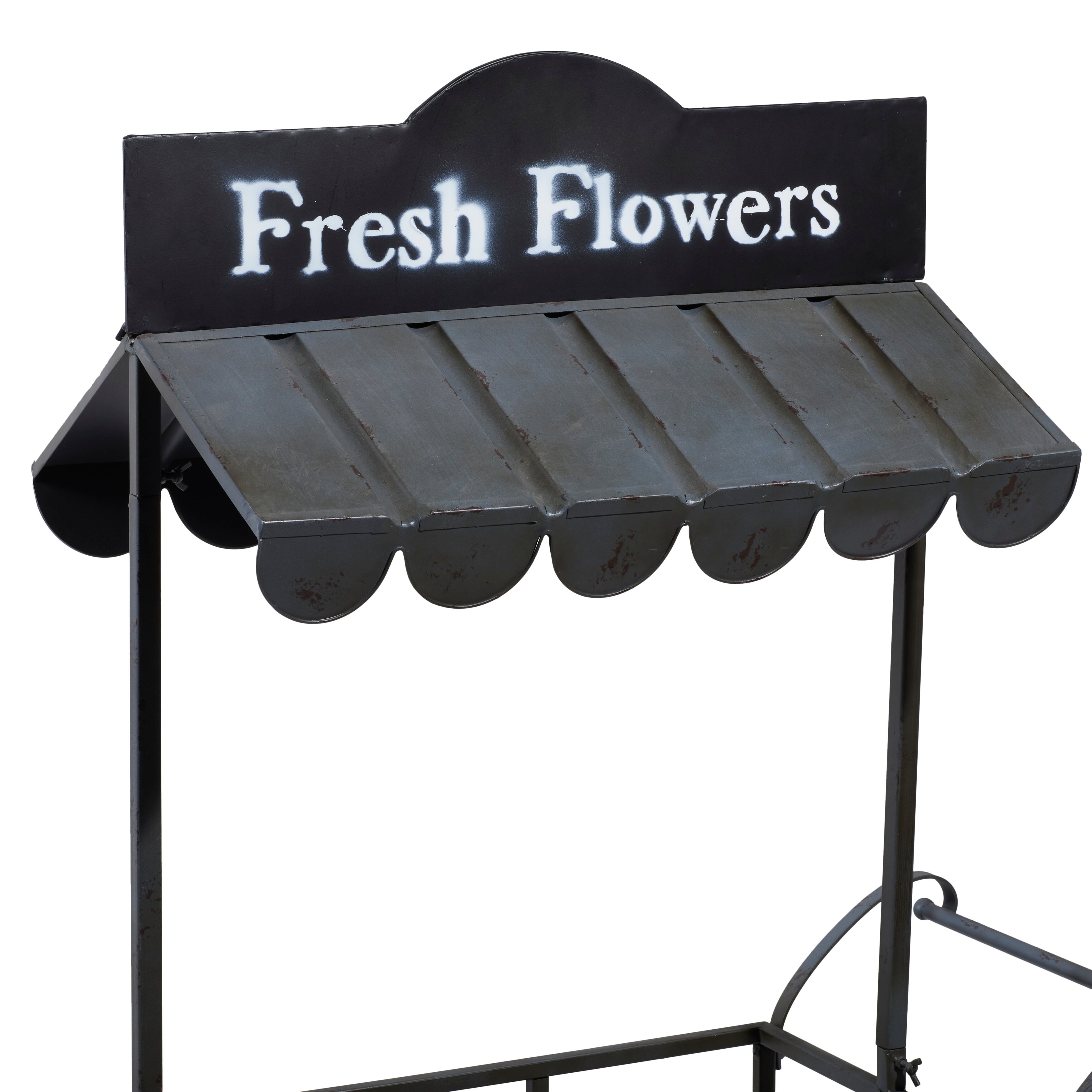 Black Metal Indoor Outdoor Flower Cart Indoor Outdoor Black Metal Indoor Outdoor Flower Cart Indoor Outdoor
