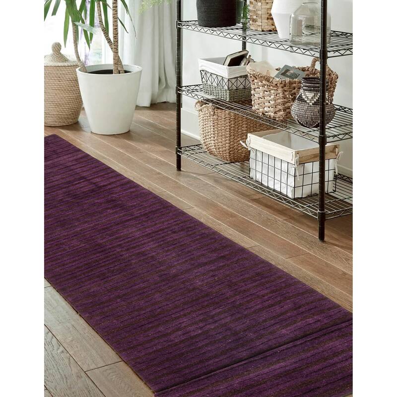 ECARPETGALLERY Hand-knotted Opulence Indigo Wool Rug - 3'1 x 11'4