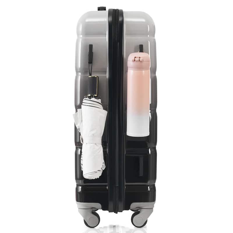 Luggage Set of 3, 20-inch with USB Port, Airline Certified Carry-on Luggage, ABS+PC Hard Shell Luggage with Spinner Wheels