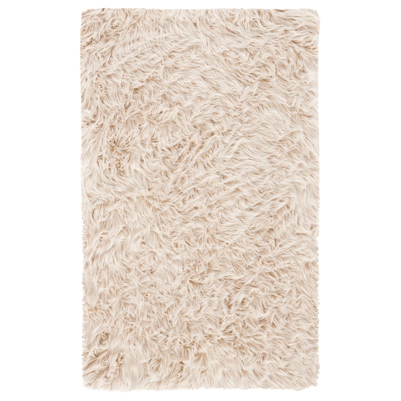 SAFAVIEH Faux Sheep Skin Alexandria 2.4-inch Thick Rug - 2'6" x 4' - Beige - Rectangle
