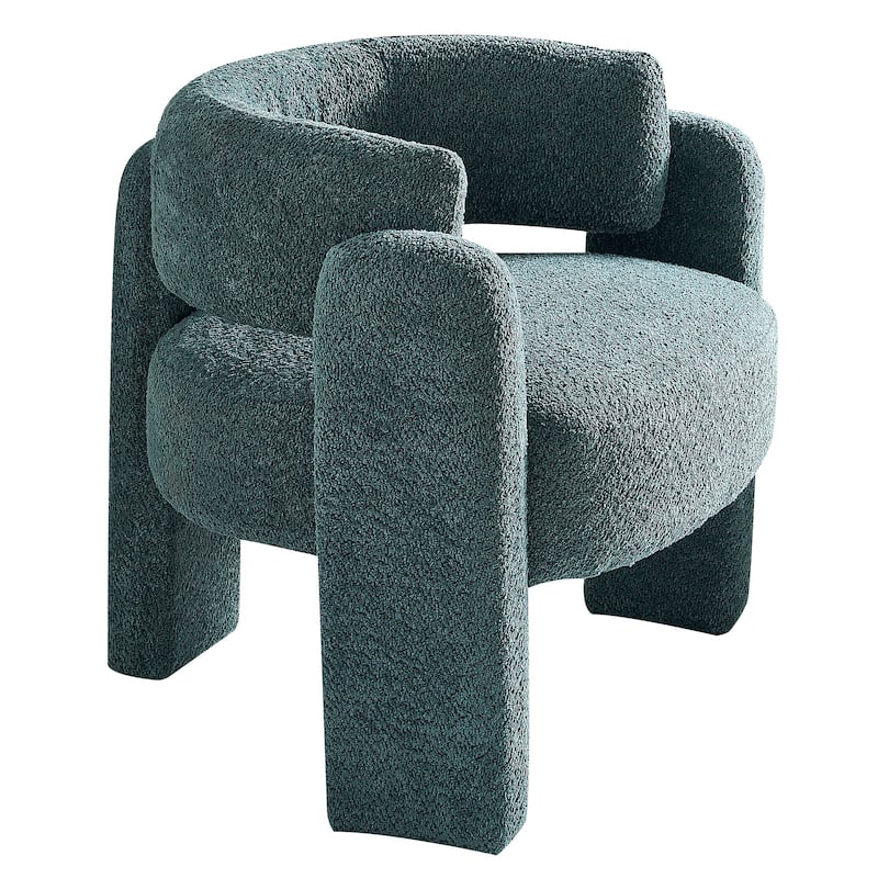 Modern Boucle Upholstery Accent Chair for Living Room, Beige