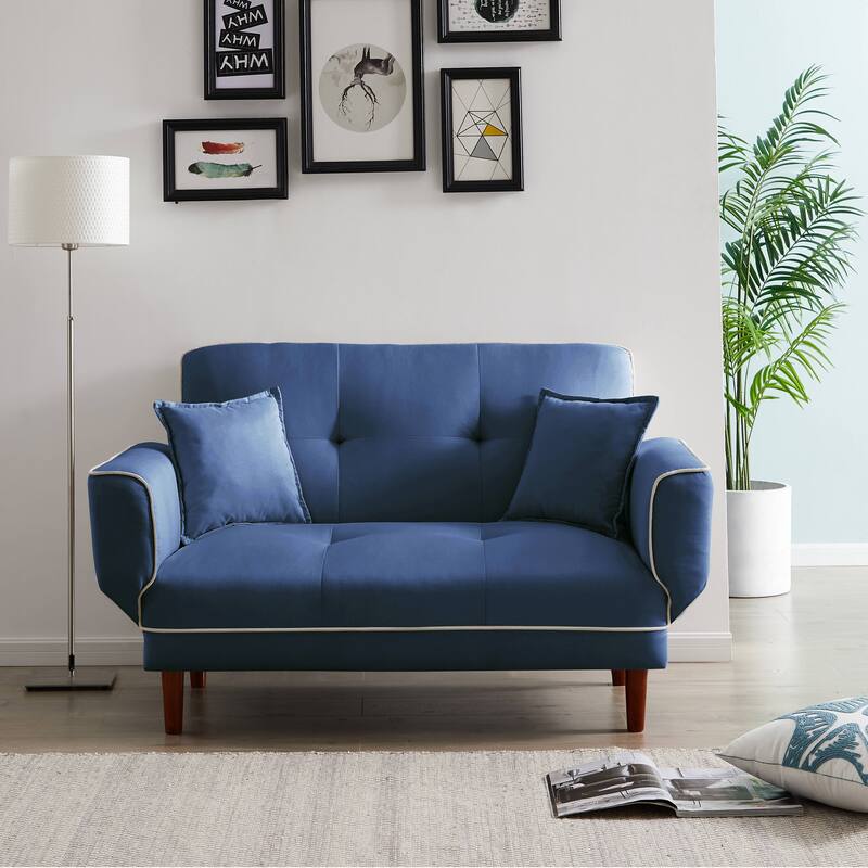 RELAX lounge SOFA BED SLEEPER with 2 pillows - Navy Blue