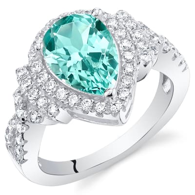 Sterling Silver 2.75 ct Tourmaline Birthstone Ring