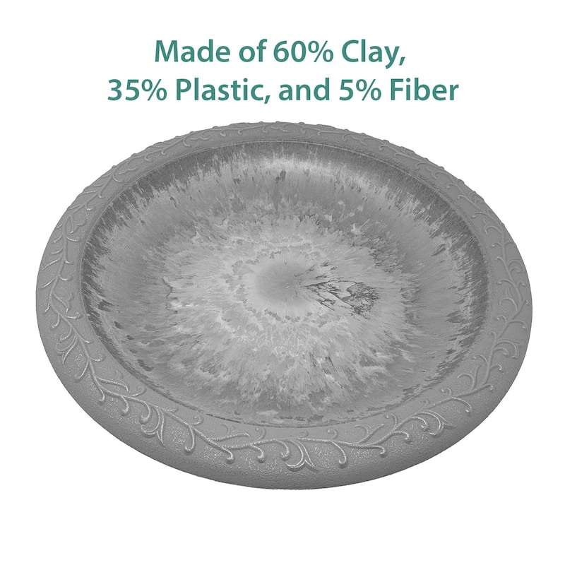 19" Dia Fiber Clay Birdbath Tops