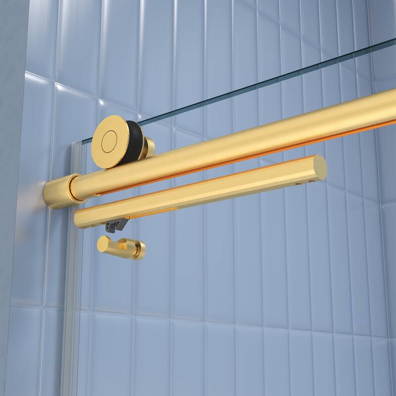 60"W x 74"H Frameless Single Sliding Shower Door with 5/16" Tempered Glass - 60'' x 74''