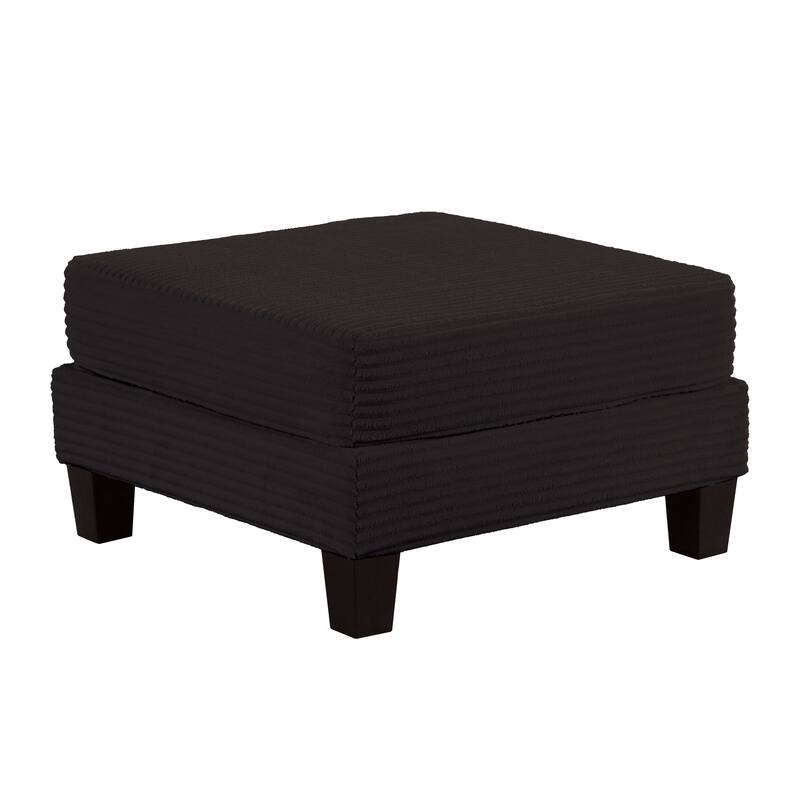 Furniture of America Xenia Modern 3-Piece Chenille Sofa and Ottoman Set