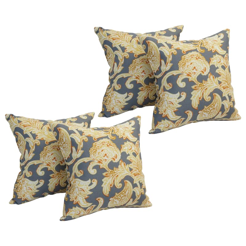 Blazing Needles 17-inch Square Polyester Outdoor Throw Pillows (Set of 4) - Lahaye Patina