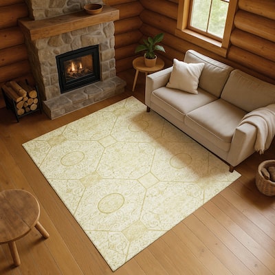 Premium Washable Super Soft Traditional Mosaic Mayfield Rug