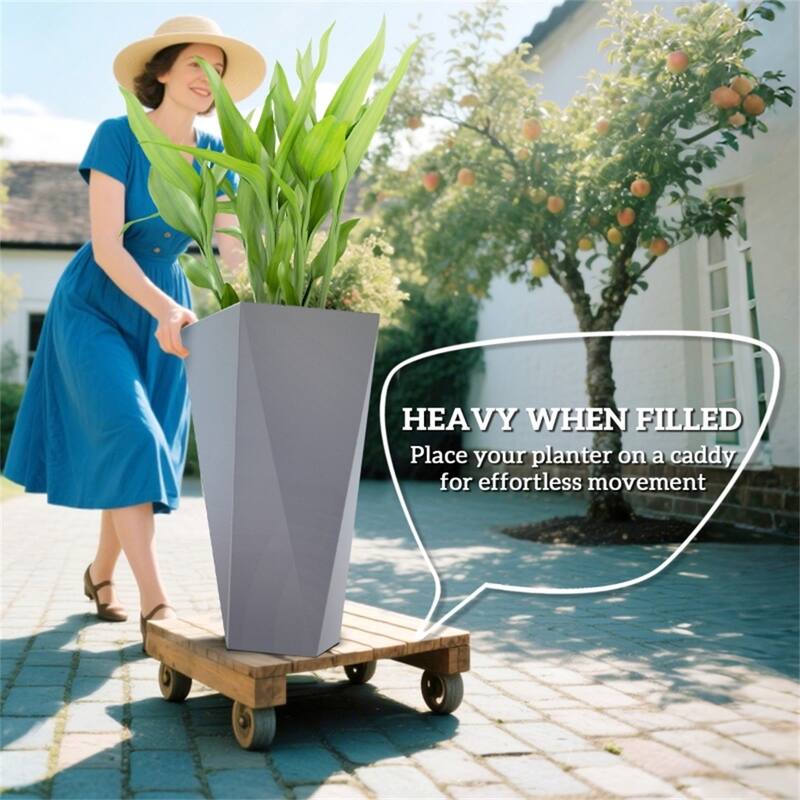 3-Piece Stackable Garden Bed Planter with Drainage Holes