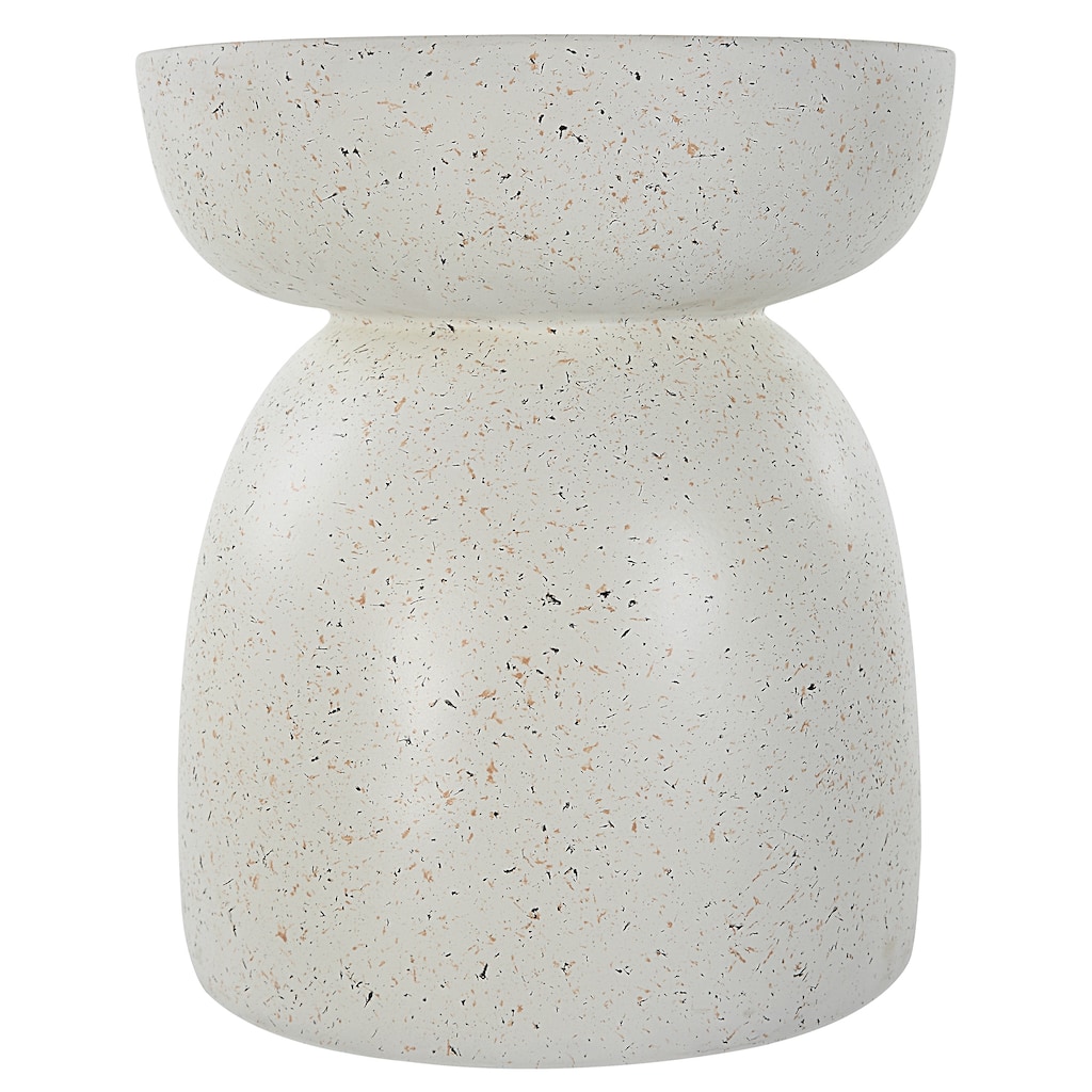 Uttermost Inhale Cast White Accent Table - 16"W x 18"H x 16"D