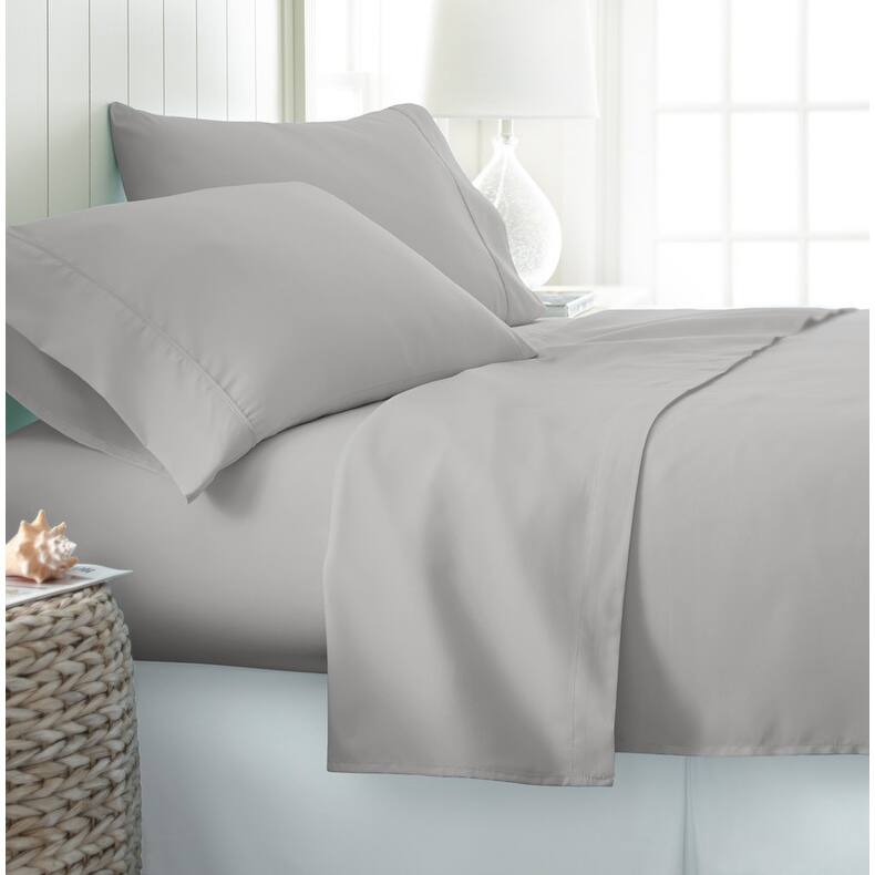 Becky Cameron Ultra-Soft Deep Pocket 4 Piece Bed Sheet Set - Twin Extra Long - Light Gray