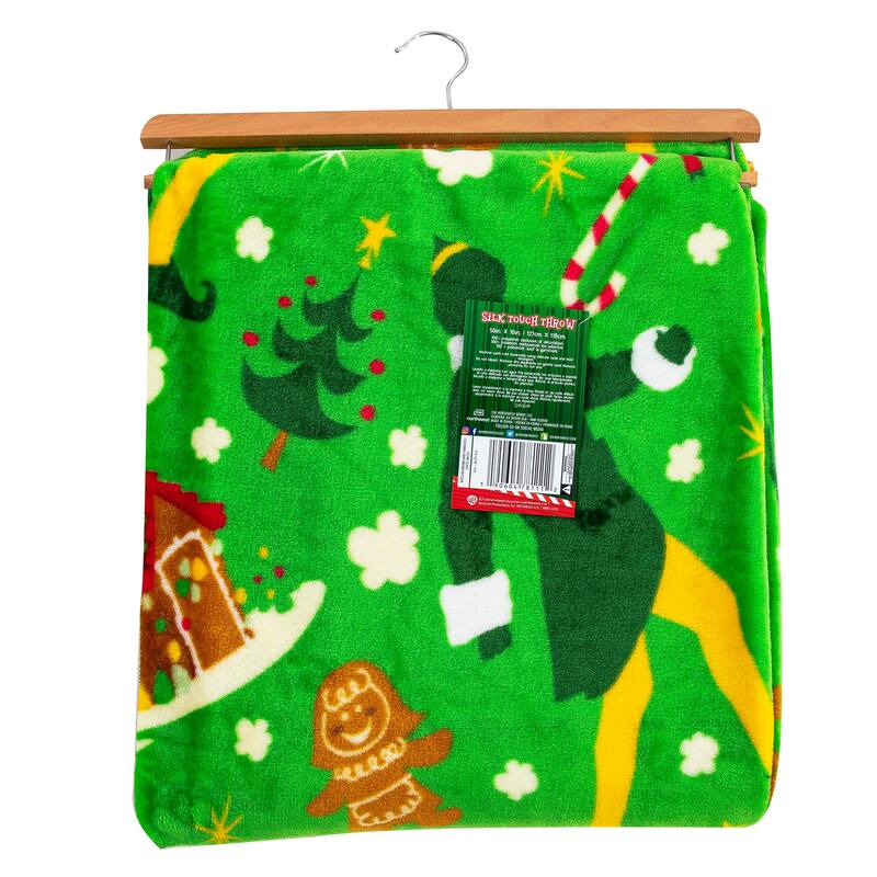 Warner Brothers Elf Busy Elf Silk Touch Throw Blanket