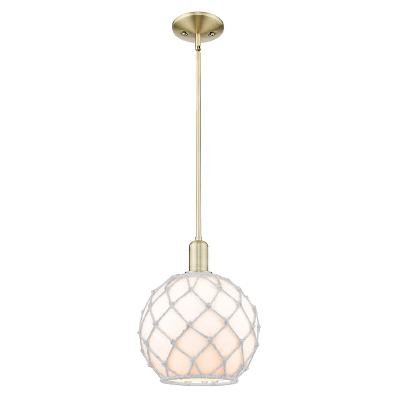 Innovations Lighting Endless Possibilities Arcadia - Farmhouse Rope - 1 Light 10" Stem Hung Mini Pendant