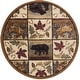 preview thumbnail 11 of 15, Natural Lodge Novelty Graphic Indoor Area Rug