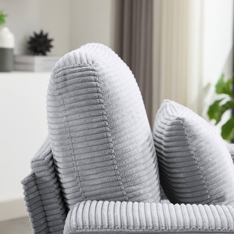 Corduroy Widened Single Sofa Chair, A Extra Lumbar Pillow