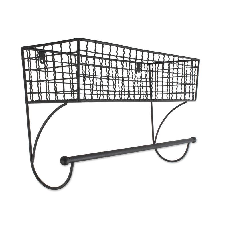 DII Farmhouse Towel Rack - Large Towel Bar - Black