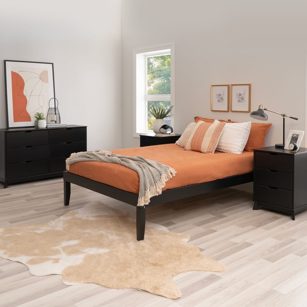 Purcell 4-Piece Bedroom Set with 6-Drawer Dresser and 2 Nightstands