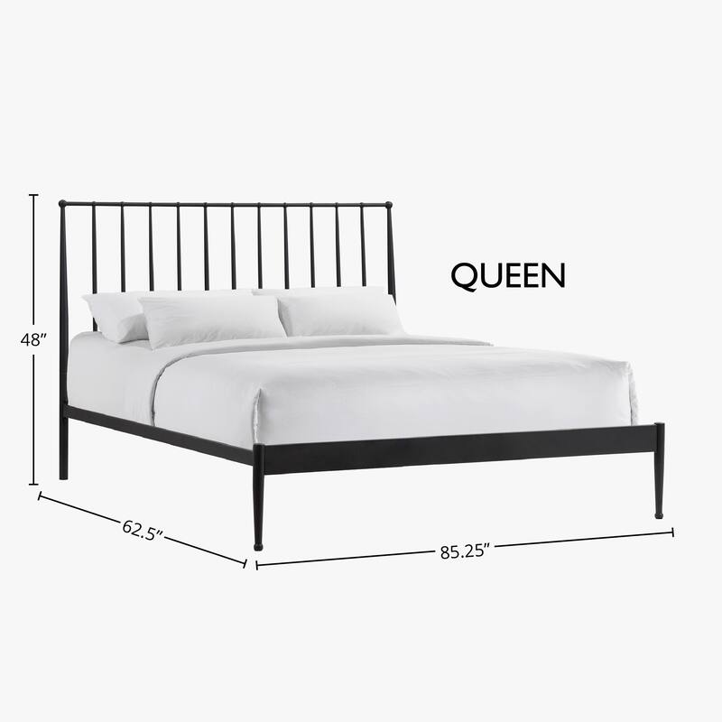 Intercon Transitional Metal Panel Bed, Black