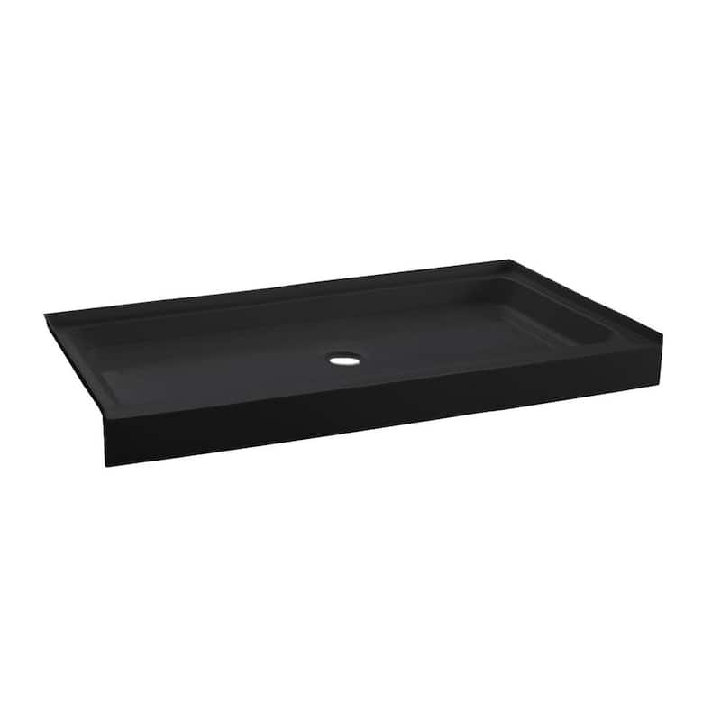 Swiss Madison Voltaire 60" x 30" Rectangular Shower Base with Single - Glossy Black