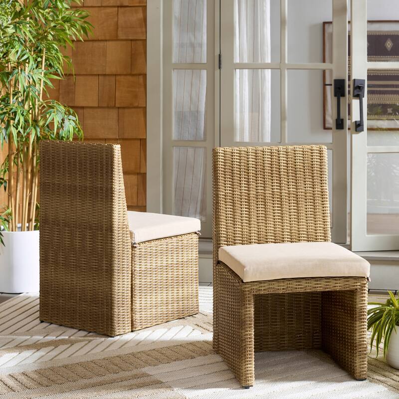 SAFAVIEH Outdoor Living Emma Dining Chair (Set of 2) - 20"W x 24"D x 34"H